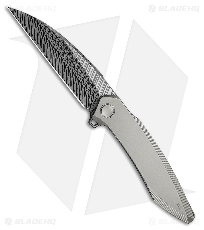 WE Knife Co. Fluxor Liner Lock Knife Polished/Bead Blast Titanium (4" Fafnir)