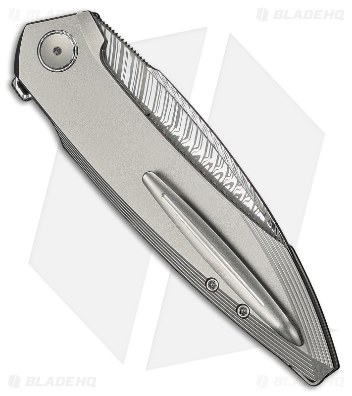 WE Knife Co. Fluxor Liner Lock Knife Polished/Bead Blast Titanium (4" Fafnir)