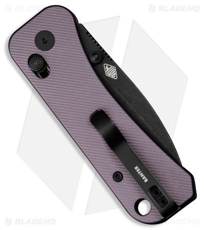 WE Knife Co. Banter 2 Crossbar Lock Knife Purple Aluminum (2.9" Black SW)