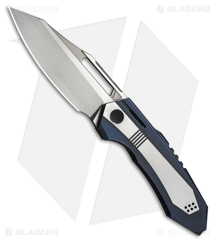 WE Knife Co. Bogey Nested Liner Lock Knife Blue & Satin Titanium (3.6" Satin)