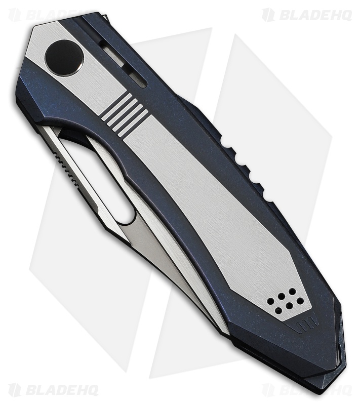 WE Knife Co. Bogey Nested Liner Lock Knife Blue & Satin Titanium (3.6" Satin)