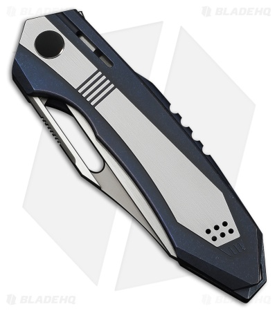 WE Knife Co. Bogey Nested Liner Lock Knife Blue & Satin Titanium (3.6" Satin)