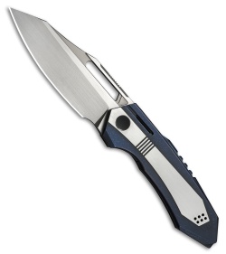 WE Knife Co. Bogey Nested Liner Lock Knife Blue & Satin Titanium (3.6" Satin)