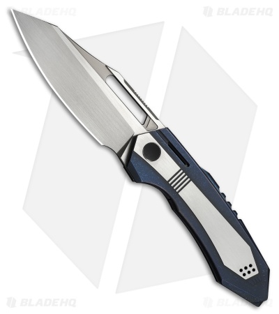 WE Knife Co. Bogey Nested Liner Lock Knife Blue & Satin Titanium (3.6" Satin)
