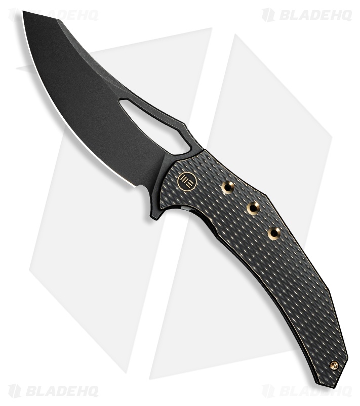 WE Knife Co. Epaulette Frame Lock Knife Black Diamond Titanium (3.5" Black SW)