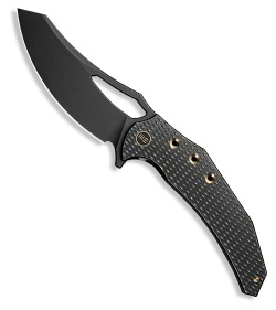 WE Knife Co. Epaulette Frame Lock Knife Black Diamond Titanium (3.5" Black SW)