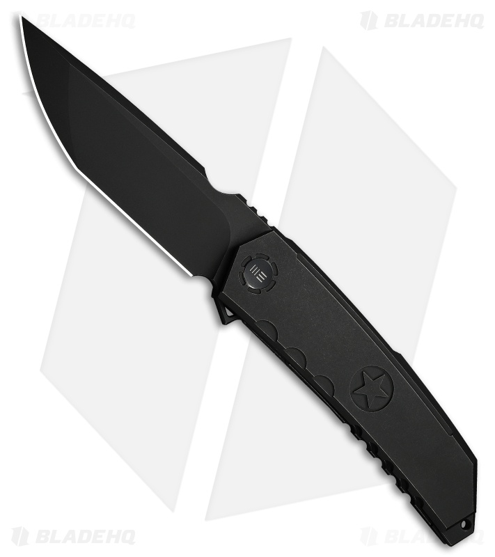 WE Knife Co. Capstan Frame Lock Knife Black Titanium (3.9" Black SW)