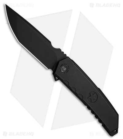 WE Knife Co. Capstan Frame Lock Knife Black Titanium (3.9" Black SW)