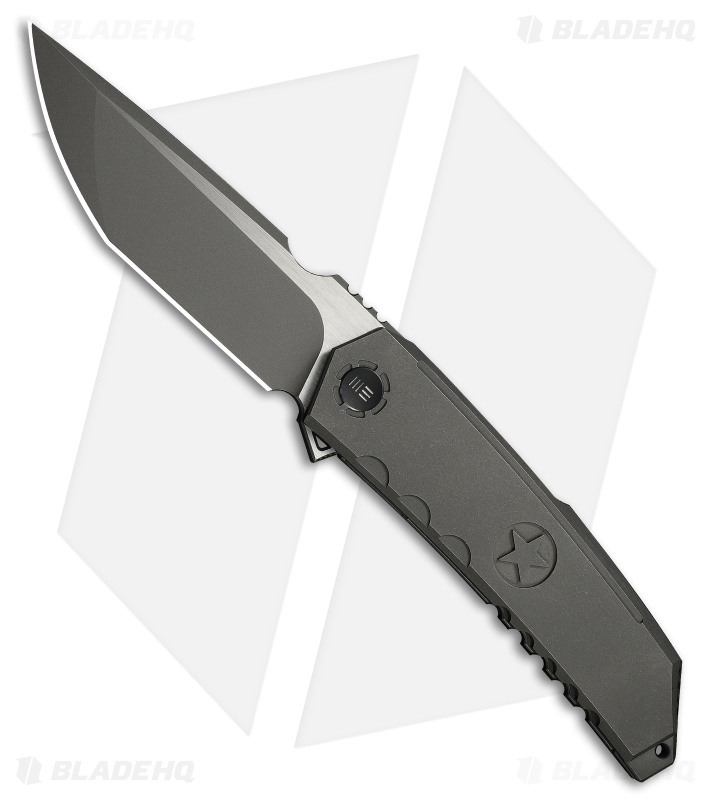 WE Knife Co. Capstan Frame Lock Knife Gray Titanium (3.9" Gray SW/Satin)