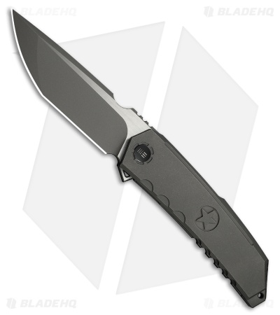 WE Knife Co. Capstan Frame Lock Knife Gray Titanium (3.9" Gray SW/Satin)