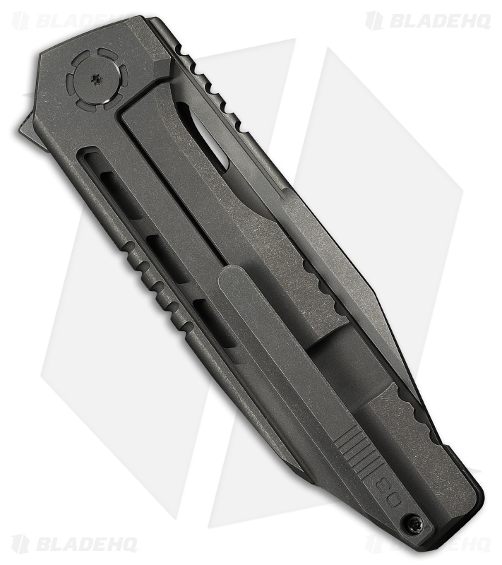 WE Knife Co. Gunwale Frame Lock Knife Gray Titanium (3.9" Gray SW)