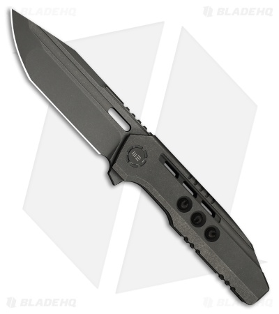 WE Knife Co. Gunwale Frame Lock Knife Gray Titanium (3.9" Gray SW)