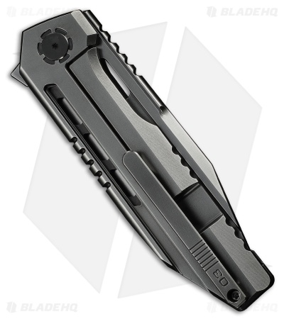 WE Knife Co. Gunwale Frame Lock Knife Polished Gray Ti (3.9" Polished Gray)