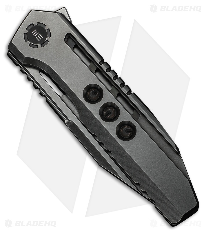 WE Knife Co. Gunwale Frame Lock Knife Polished Gray Ti (3.9" Polished Gray)