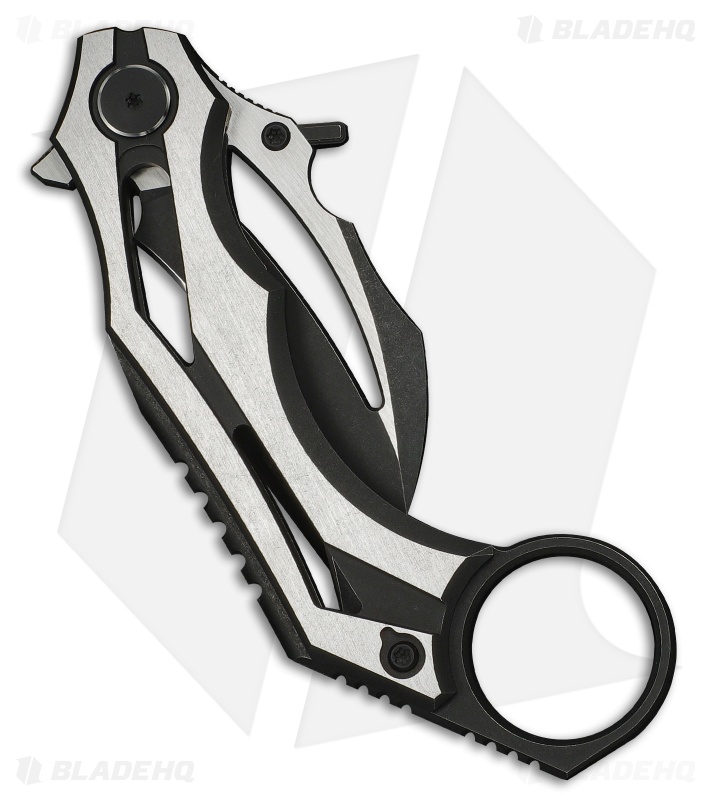 WE Knife Co. Cryonix Liner Lock Knife Two-Tone Black/Satin Ti (2" Two-Tone)