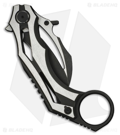 WE Knife Co. Cryonix Liner Lock Knife Two-Tone Black/Satin Ti (2" Two-Tone)