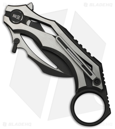 WE Knife Co. Cryonix Liner Lock Knife Two-Tone Black/Satin Ti (2" Two-Tone)