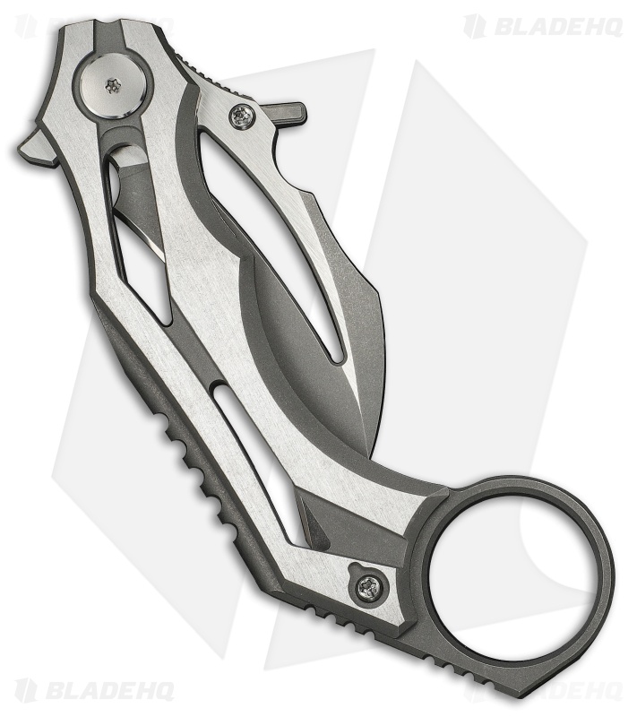 WE Knife Co. Cryonix Liner Lock Knife Two-Tone Gray/Satin Ti (2" Gray SW/Satin)