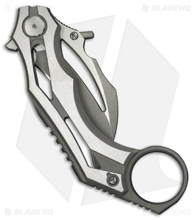 WE Knife Co. Cryonix Liner Lock Knife Two-Tone Gray/Satin Ti (2" Gray SW/Satin)
