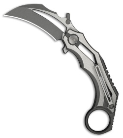 WE Knife Co. Cryonix Liner Lock Knife Two-Tone Gray/Satin Ti (2" Gray SW/Satin)