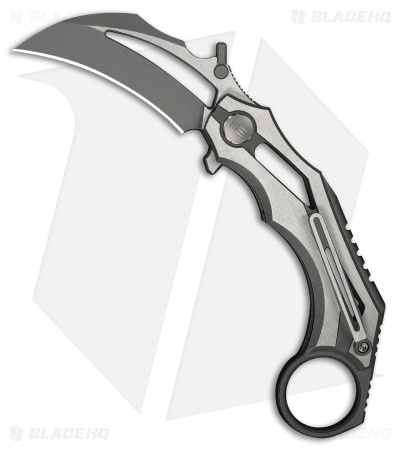 WE Knife Co. Cryonix Liner Lock Knife Two-Tone Gray/Satin Ti (2" Gray SW/Satin)