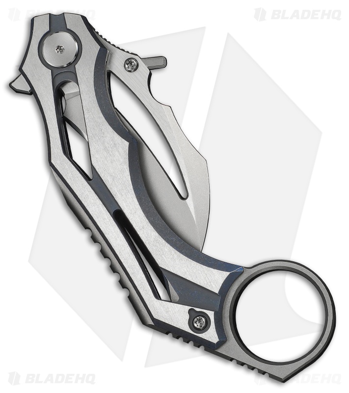 WE Knife Co. Cryonix Liner Lock Knife Two-Tone Blue/Satin Ti (2" SW/Satin)