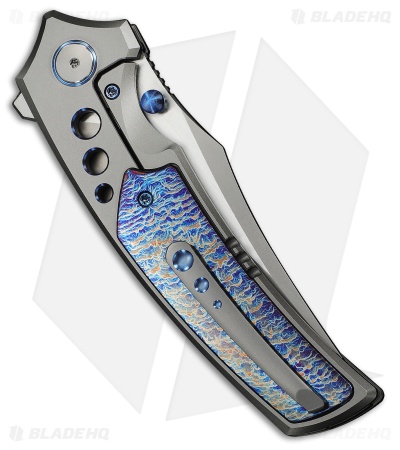 WE Knife Co. Skynix Frame Lock Knife Gray Titanium + Flamed Ti (3.7" Stonewash)