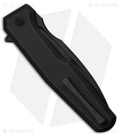 WE Knife Co. Dressytak Button Lock Knife Black Titanium (3.4" Black SW)