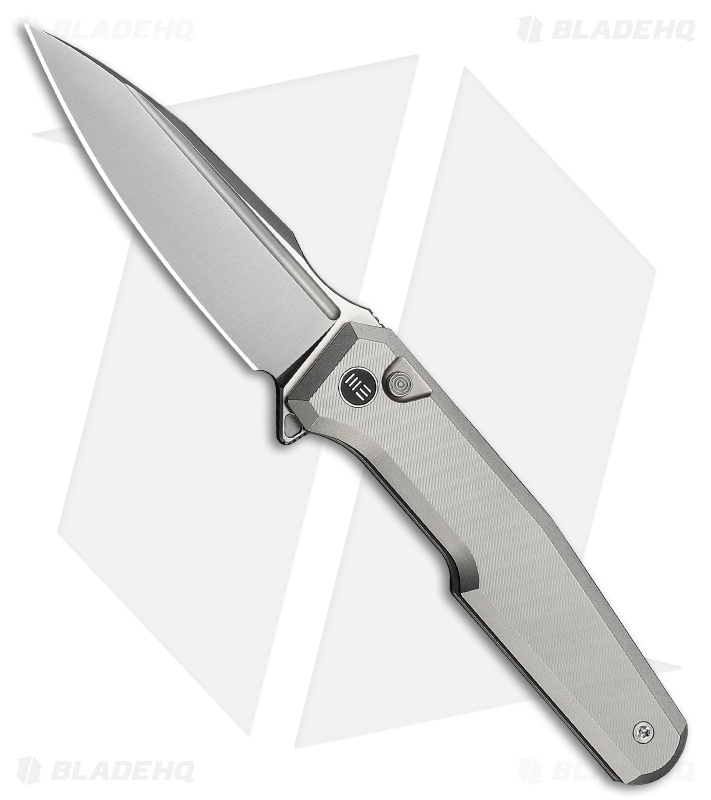 WE Knife Co. Dressytak Button Lock Knife Gray Titanium (3.4" Satin)