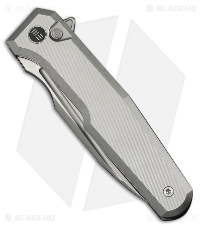 WE Knife Co. Dressytak Button Lock Knife Gray Titanium (3.4" Satin)