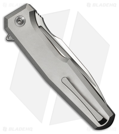 WE Knife Co. Dressytak Button Lock Knife Gray Titanium (3.4" Satin)