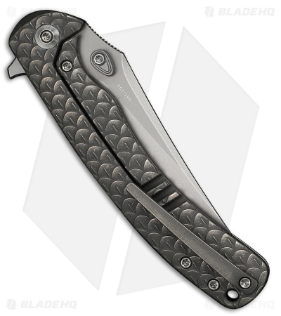 WE Knife Co. Dracarys Frame Lock Knife Gray Dragon Scale Ti (3.6" SW)