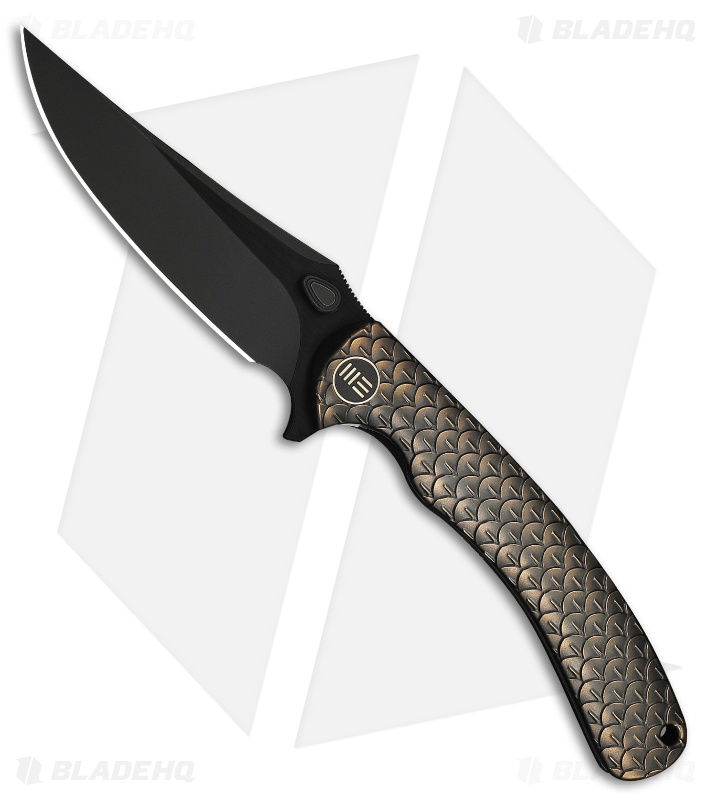 WE Knife Co. Dracarys Frame Lock Knife Bronze/BLK Dragon Scale Ti (3.6" BLK SW)
