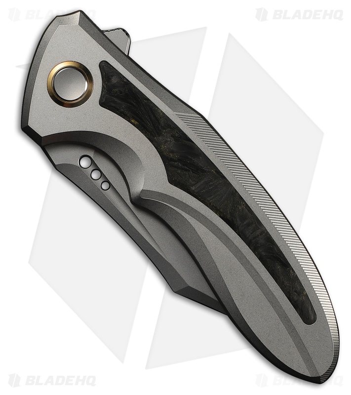 WE Knife Co. Varg Frame Lock Knife Gray Ti & Black/Yellow CF (2.96" SW)