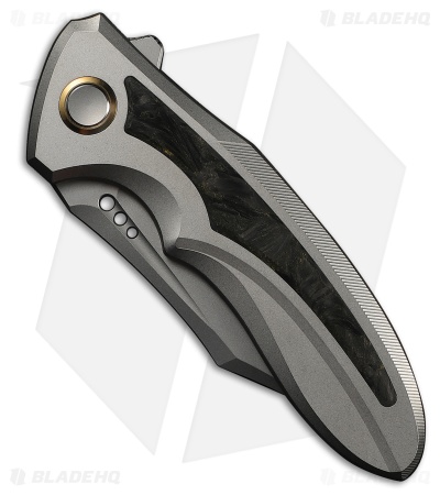 WE Knife Co. Varg Frame Lock Knife Gray Ti & Black/Yellow CF (2.96" SW)