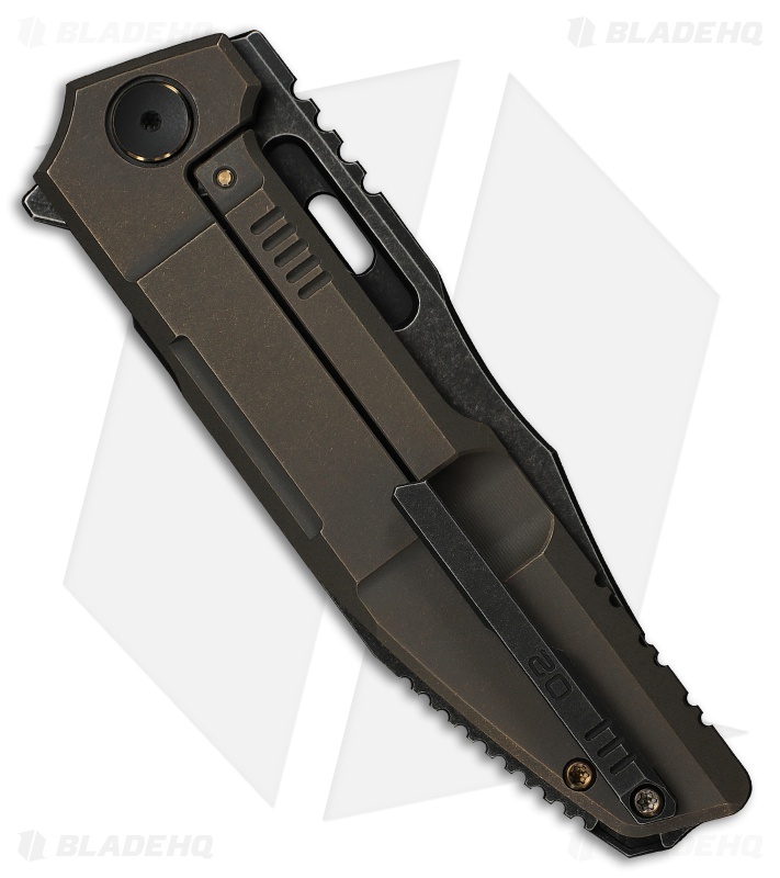 WE Knife Co. Barracks Frame Lock Knife Bronze Titanium (3.9" Black SW)