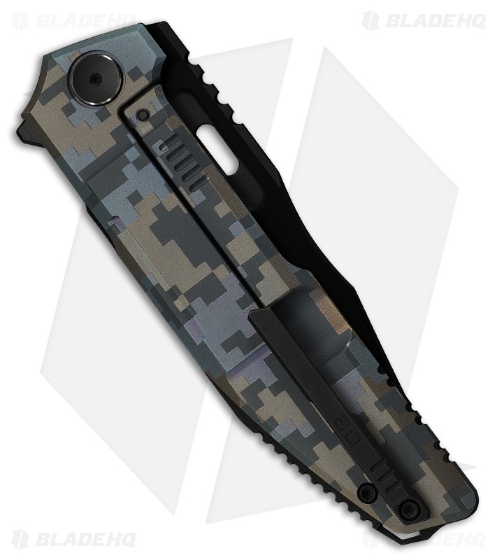 WE Knife Co. Barracks Frame Lock Knife Pixel Pattern Titanium (3.9" Black SW)