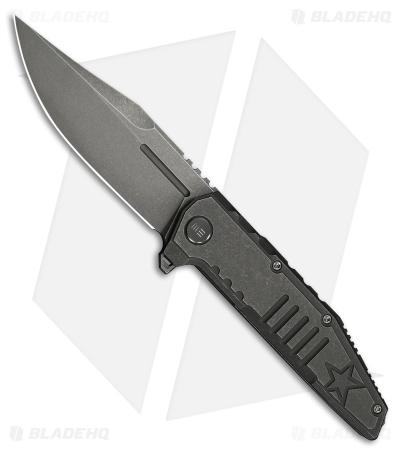WE Knife Co. Temper Frame Lock Knife Gray Titanium (3.9" Gray SW)