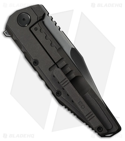 WE Knife Co. Temper Frame Lock Knife Charcoal Gray Titanium (3.9" Polished Gray)