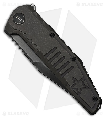WE Knife Co. Temper Frame Lock Knife Charcoal Gray Titanium (3.9" Polished Gray)