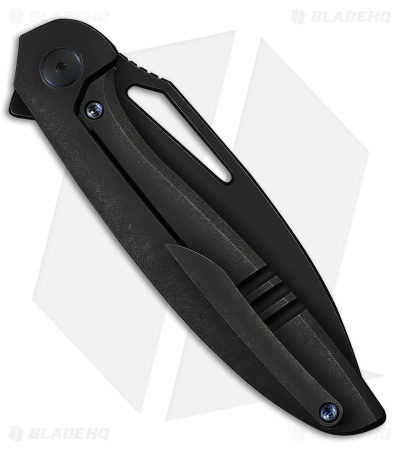 WE Knife Co. Tiercel Frame Lock Knife Black Titanium (3.24" Black SW MagnaCut)