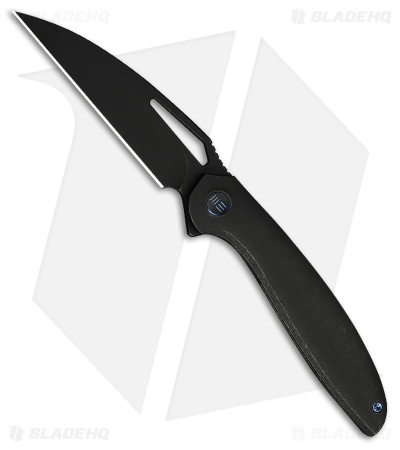 WE Knife Co. Tiercel Frame Lock Knife Black Titanium (3.24" Black SW MagnaCut)