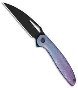 WE Knife Co. Tiercel Frame Lock Knife Blue/Purple Ti (3.24" Black SW MagnaCut)