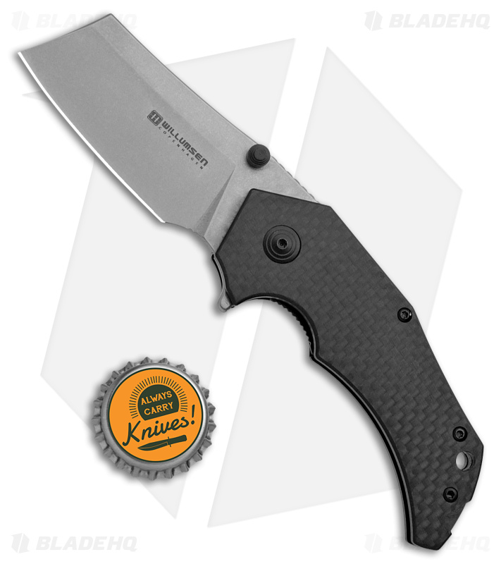 Willumsen Copenhagen Red E Bar Knife Carbon Fiber - Blade HQ
