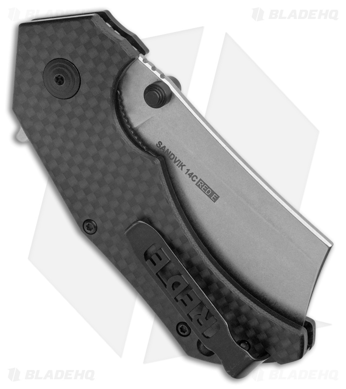 Willumsen Copenhagen Red E Liner Lock Knife Carbon Fiber (2.7" Stonewash)