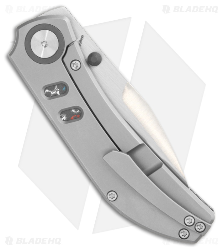 Yan Knives Chevron MagnaCut Thumb Stud Knife Nebula Carbon Fiber (3.5" Satin)