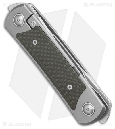 Yan Knives EMW Frame Lock Knife Titanium Carbon Fiber Inlays (3" Satin)