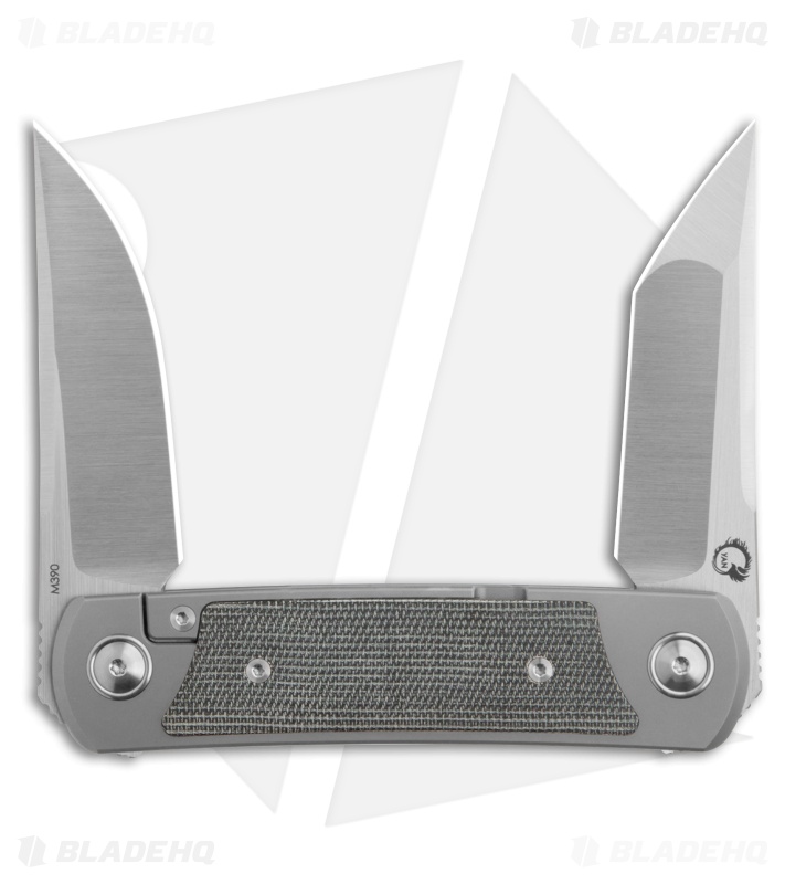 Yan Knives EMW Frame Lock Knife Titanium Micarta Inlays (3" Satin)
