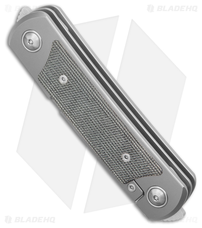 Yan Knives EMW Frame Lock Knife Titanium Micarta Inlays (3" Satin)