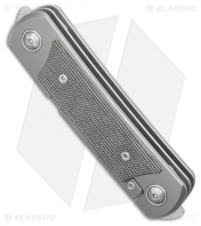 Yan Knives EMW Frame Lock Knife Titanium Micarta Inlays (3" Satin)